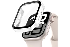 YuiYuKa Wasserdicht Hülle für Apple Watch Series 10/9/8/7 46mm 42mm 45mm 41mm mit Gehärtetem Glas Displayschutz,für iWatch Series 6/5/4/SE 44mm 70mm Voller Schutz Protective Case Ultra dünn[HD]