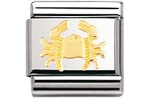 Nomination Composable Classic Star Sign Cancer Stainless Steel and 18K Gold