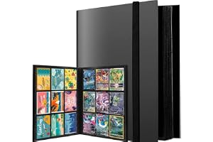 Dreamhigh® Samlarmapp för kort, 540 fack, 30 sidor, 31 x 25 cm, svart, för Pokémon, TCG, Yugioh, MTG
