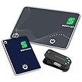 SEINXON Wallet Finder RFID Blocking Card & Mini Keychain Finder with Recharge Clip Works with Apple Find My (iOS Only) Item Tracker Locating Tag