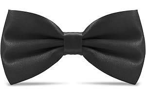 AHLPO Elegante Herren Fliege - Hochwertig, Mit Haken Verstellbar, Fliege Anzug für Hochzeit Party Feiern Büro Geschenk, Fliegen für Herren Damen Jungen, Fliege Schwarz