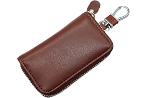 RAPECOTT Estuches de llave, Portallaves de cuero, una Llave de Moto o Coche y unas Pequenas Llavero de Piel con Cremallera Organizador de Llaves Portallaves de Piel para Hombre y Mujer