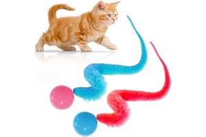 Calkkrer Lot de 2 Jouets Amusants pour Chat. Balle rebondissante, Parfaite pour Les Chats de Tous âges. Jouet interactif pour Chats, entraînement Amusant. Jouet pour Chat Vermifuge.