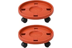 HAYAN ETRAVEL 2PCS 12 Inch Heavy Duty Rust Proof Plant Caddy