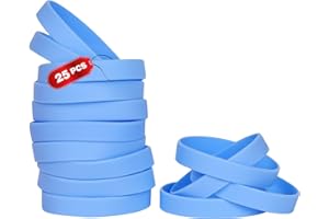 THXIY 100PCS Blank Silicone Wristbands Elastic Universal Bracelets Rubber Wholesale Bracelet bands bulk