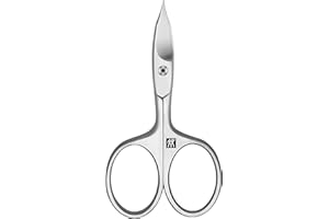 ZWILLING Tijeras combinadas para uñas (tijeras para uñas y cutículas, filo curvado y punta fina para un corte preciso), premium, plata, 90 mm