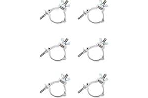 AOONAR Lot de 6 pinces à boucle rapide 48-51 mm pour éclairage de scène - Grande charge jusqu'à 100 kg - Crochets pour lampes de scène mobiles et phares avec aluminium