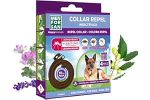 MENFORSAN Collar perros antiparasitario para perros con margosa, geraniol y lavandino, Cítrico, Marrón, 57 cm