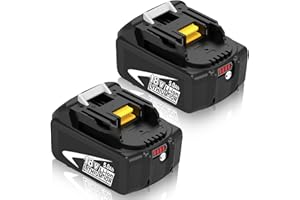 IBANTI 2X 5.0Ah Reemplazo para Makita 18V Bateria BL1850B BL1860B BL1850 BL1860 BL1840B BL1830B BL1820B BL1840 BL1830 BL1820 con indicador de Carga Herramientas eléctricas inalámbricas