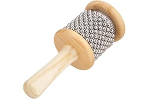 VGEBY Cabasa en Bois d'Enfants Instrument à Percussion Shaker à Main Jouet Educatif Musical Cadeaux Enfants