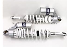 Hegeiisy 360mm 14.17 inch 8mm Spring Universal Motorcycle Air Shock Absorber Rear Suspension ATV Quad Scooter Dirt Bike For CBR600 CBR400 CB500 YZF XC EXC XCF White