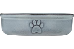 Mason Cash Reactive Paw Small Pet Bowl, 13cm Diameter, 250ml Capacity Ideal for Cats, Puppies & Small Dogs, Durable Stoneware, Dishwasher & Freezer Safe
