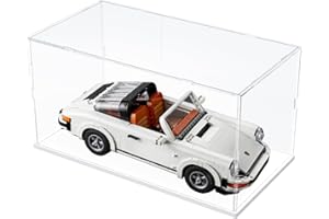 ACRLIE Acrylic Display Case with White Base,Display Boxes for Collectibles Dustproof Protection Showcase (40x20x20 cm / 15.7x7.9x7.9 inch, White)