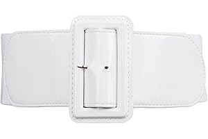 Hanna Nikole Ceinture pour femme avec boucle large Ceinture rétro stretch Cinch