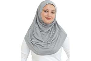 Prien Plain Ready To Wear Hijab for Women, Muslim Instant Turbans, Soft Jersey Scarf, Islamic Clothes, Long Hijabs, Abaya
