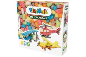PlayMais Basic My 1st Flight Craft Set for Children from 3 Years I Motor Skills Toy with 650 Pieces, Accessories and Instructions I Natural Toy I Promotes Creativity and Fine Motor Skills