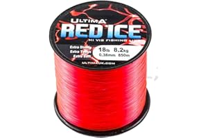 ultima Red Ice Ligne de Pêche Extra Fort Haute visibilité-Bobine de 115gr Mixte