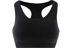 SANMIO Biustonosz sportowy damski bez fiszbin, mocne trzymanie, oddychający amortyzator Push Up Shock do fitnessu, biegania, jogi, treningu, joggingu