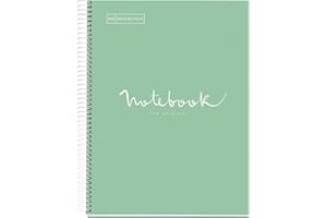 Miquelrius Cahier A4 émotions Menthe 80 feuilles Intérieur Pointillé, Menthe, A4