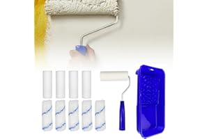 CUTIOLLY Rullo per Pittura,Rullo per Bordi,Rullino Pittura,Kit Rullo e Vaschetta per Verniciare,Mini Rullo per Vernice,Pennelli Pittura Rullo per Imbiancare Pareti,per una sicurezza ottimale