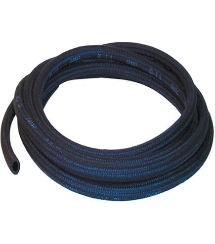 Tuyau Flexible FKM/Viton Pour Carburant - 5 Mètres - Diamètre Intérieur 10mm, Extérieur 17.2mm - Norme DIN 73379 - Pour Moteurs, Industrie