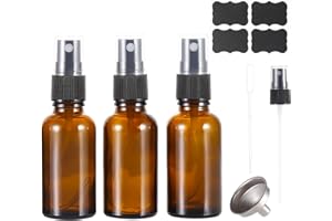 ALIFEIA Lot de 3 flacons pulvérisateurs de parfum de 30 ml en verre ambré