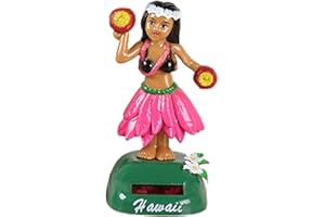 Bavokon Danseuse Hawaienne Voiture,Danse À Énergie Solaire,Ornement Voiture Solaire,Figurine Solaire Dansante,Figurine Hawaïenne Voiture Décor Voiture Solaire Danse Jouet Bureau Fourniture