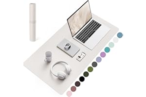 ‎YSAGI YSAGi Schreibtischunterlage, Mauspad mit Leder und Rutchfeste Wildleder, Multifunktionales Office Mousepad Laptop Schreibunterlage, Tisch-Schutz Unterlage für Büro/Home-Office (Grau, 80x40cm)