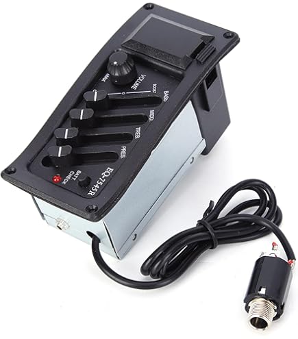 Pickup Per Chitarra Acustica Con Preamplificatore - EQ Integrato Per Sound Hole - Foto 11