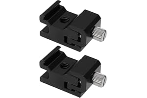 VGOL 2 Piezas Adaptador Montaje Zapata Fría para Flash con Rosca Trípode de 1/4" Adaptador Montaje Zapata Aleación Aluminio Compatible con Mayoría de Unidades Flash