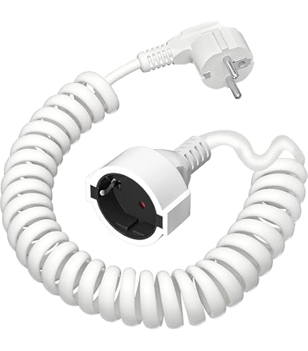 Rallonge Spirale 250 V/ 16 A - Extensible De 0,75 M à 2 M - IP20