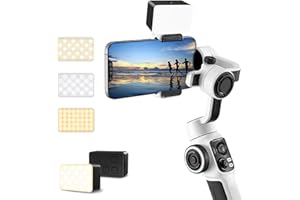 OQIMAX Mini Video Licht, Kamera Licht 3500-6500K Einstellbare Zweifarbtemperatur, Magnetisches LED Videoleuchte mit 900mAh Akku, Tragbares Foto Licht für DJI Hohem Zhiyun Feiyu Gimbal Stabilisator