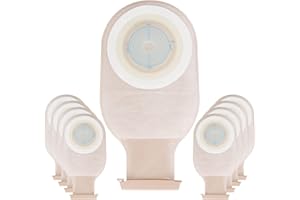 Daisyleaf 10 PCS Colostomy Bags, Ostomy Supplies, One Piece Drainable Pouch with Closure for Ileostomy Stoma Care, Clamp Closure