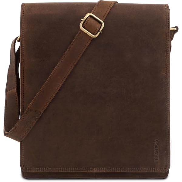 Borsa Messenger In Pelle Conciata Al Vegetale Berliner Bags - Vintage, Per Laptop 13", Uomo E Donna