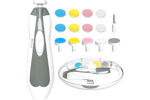 Qunlions life Elektrisk nagelklippare för baby, 6-i-1 nagelklippare, babynagelfil, nagelfil, babygroomingkit, manikyrset för småbarn, nyfödda eller vuxna