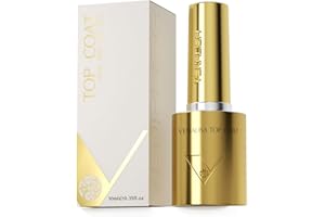 V VENALISA VENALISA Gel Nail Polish 10ml No Wipe Top Coat New Formula High Gloss Scratch Resistant Long Lasting Soak Off Gel Tempered Top Coat for Nail Art DIY Manicure Salon and Home Use