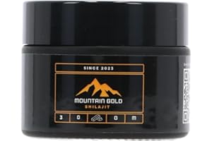 Mountain Gold Shilajit, Original Himalayan Natural Shilajit 30g - Gold Grade 100% Pure, Rich in Fulvic & Humic Acid, Minerals, Immune System & Vitality Booster, Vegan Food Supplement