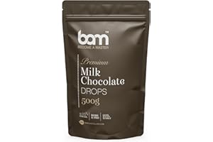 BAM Gocce Cioccolato al Latte 35.1% - Per Dolci, Biscotti, Creme e Cereali - Cioccolato Latte per Uso Casalingo e Professionale