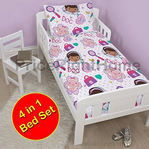 Doc McStuffins Hugs Rotary 4 in 1 Junior Bundle Bed Set (Duvet, Pillow, Covers) Set