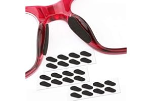 OPUGIT Soft Foam Nose Pads Self-Adhesive Non-Slip Glasses Nose Pads Thin Nose Pads for Glasses Sunglasses Glasses 12 Pairs 1.0 mm Black