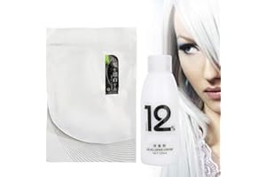 SEMME Hair Bleaching Set, Hair Bleaching Powder+2Pcs Dioxygen Milk No stimulation, no injury for Hair Salon and Family