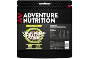 Adventure Nutrition Pack N Go 600Kcal Freeze Dried Food Vegetarian Chilli Con Carne - Camping, Hiking, Ready Meals, Survival Kits, Emergency Food