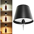 hopanrel Wireless Bottle Lamp,Touch Table Lamp for Any Bottle, 3 Color Temperature - Cordless Night Light,Use for Family,Restaurant & Bar,Gifts for Bithday Christmas (Black)