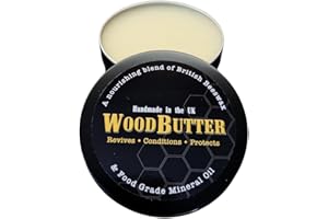 MIGUEL'S COCINA Wood Butter Made with British Beeswax/Chopping Board Conditioner/Multipurpose Polish for Wood/Food Safe Mineral Oil / 100ml