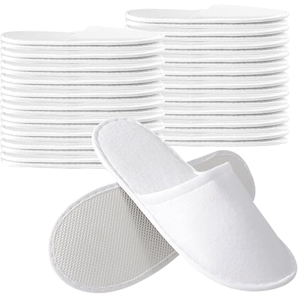 2/10 paia 2025 Pantofole da hotel bianche Pantofole usa e getta unisex