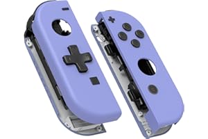 eXtremeRate Soft Touch Jasnofioletowy Joycon (Wersja D-Pad) Handheld Controller Housing z Pełnymi Przyciskami, DIY Wymiana Shell Case dla Nintendo Switch & Switch OLED Model Joy-Con – Console Shell Nie Jest Dołączona