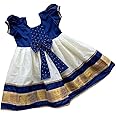 Angel f Studio Baby-Girl's Cotton Silk Fit and Flare Midi pattu Pavadai for Kids