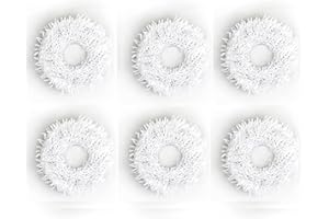 e-Bulk Pads Tampons a Franges De Rechange Microfibre Compatible Yeedi Mop Station, Robot Laveur