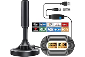 IFACA Antena TV, Antena de Televisión Portátil Interior, Antena TV Digital DVB-T2 Antena TV DTMB Portátil Interior, Antena TDT Interior 400+KM Recepción Interior de Largo Alcance (New-TV)