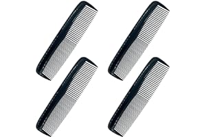 DAZISEN 4 Peignes à Cheveux en Plastique de Poche - Fins et de Coiffure pour Coupe de Cheveux - Pour Femmes et Hommes